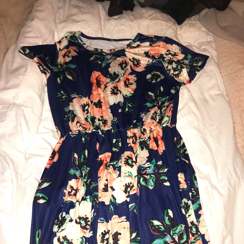 Short Sleeve Floral Dress
